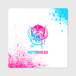 Магнит виниловый Квадрат Motorhead neon gradient style