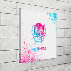 Холст квадратный Motorhead neon gradient style - фото 2