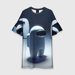 Детское платье 3D Among us - white: ai art