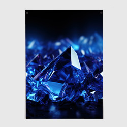 Постер Синие прозрачные алмазы