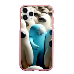 Чехол для iPhone 11 Pro Max матовый Among us - ai art - video game