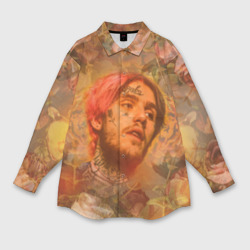 Женская рубашка oversize 3D Lil Peep розы