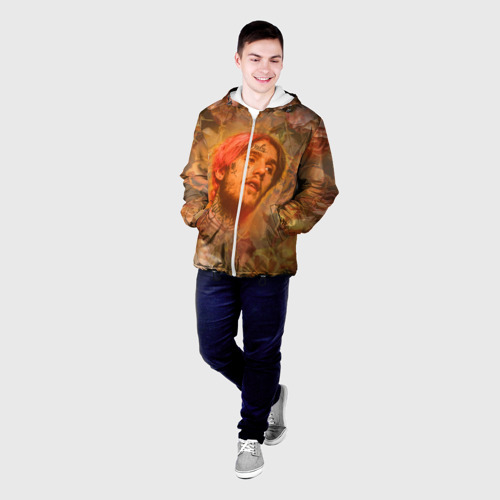 Мужская куртка 3D с принтом Lil Peep розы, фото на моделе #1
