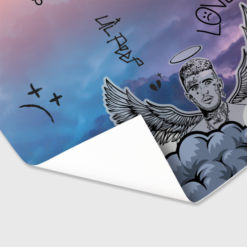 Бумага для упаковки 3D Lil Peep ангел рисунок - фото 3