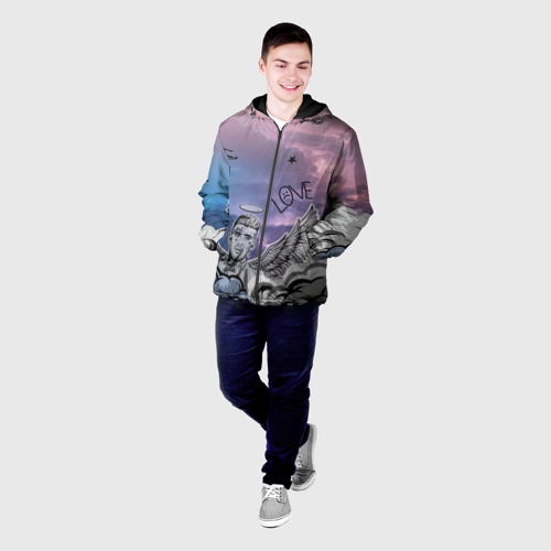 Мужская куртка 3D с принтом Lil Peep ангел рисунок, фото на моделе #1