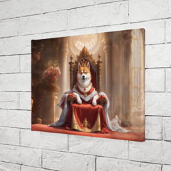 Холст прямоугольный Сиба ину в короне в тронном зале - фото 2