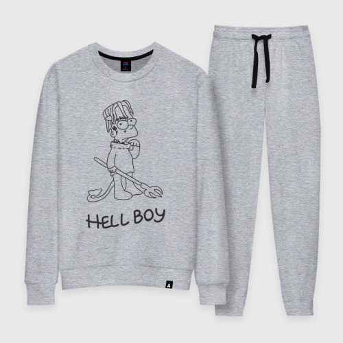 Женский костюм хлопок Bart hellboy Lill Peep, цвет меланж