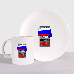 Набор: тарелка + кружка Russian MMA