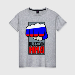 Женская футболка хлопок Russian MMA