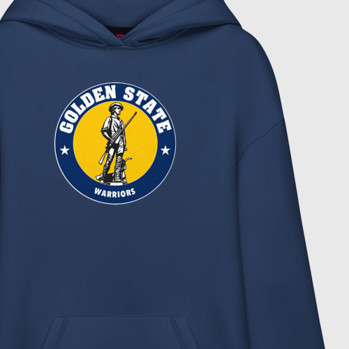 Худи SuperOversize хлопок Golden State, цвет темно-синий - фото 3