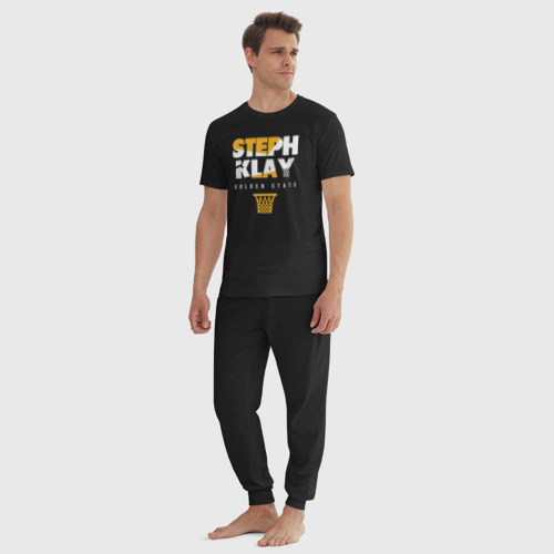 Мужская пижама хлопок Steph and Klay, цвет черный - фото 5