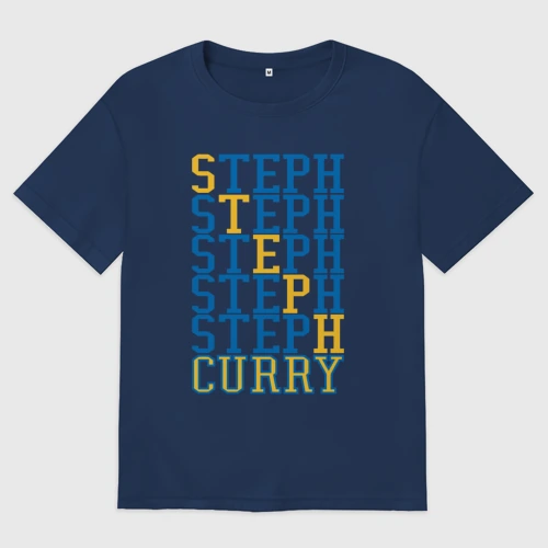 Мужская футболка хлопок Oversize Steph Curry