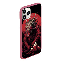 Чехол для iPhone 11 Pro Max матовый Дракон северных сияний - фото 2