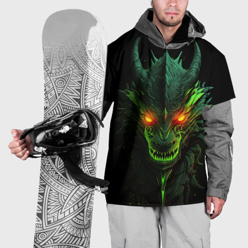 Накидка на куртку 3D Дракон сверкающих елей, цвет 3D печать
