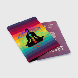 Обложка для паспорта матовая кожа Символ кундалини йоги - чакры исцеления - фото 2