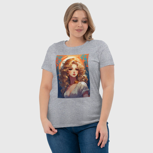 Женская футболка хлопок с принтом Аниме Афродита, фото #4
