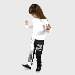 Детские брюки 3D Чёрно белый  Stay always close be a guide    мечты  - фото 2