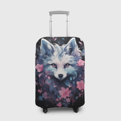 Чехол для чемодана 3D Романтичная белая волчица