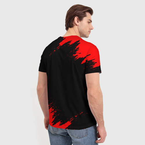 Мужская футболка 3D СССР красные краски, цвет 3D печать - фото 4