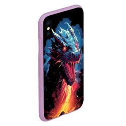 Чехол для iPhone XS Max матовый Дракон зимнего волшебства 2024 - фото 2