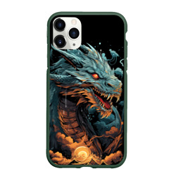 Чехол для iPhone 11 Pro матовый Дракон ледяных замков 2024