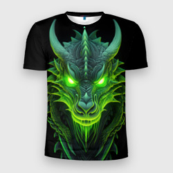 Мужская футболка 3D Slim Светящийся дракон 2024