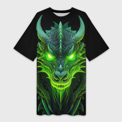 Платье-футболка 3D Светящийся дракон 2024