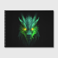 Альбом для рисования Светящийся зеленый дракон  2024