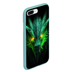 Чехол для iPhone 7Plus/8 Plus матовый Светящийся зеленый дракон  2024 - фото 2