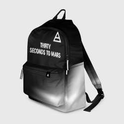 Thirty Seconds to Mars glitch на темном фоне посередине – Рюкзак 3D с принтом купить