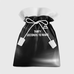 Подарочный 3D мешок Thirty Seconds to Mars glitch на темном фоне посередине