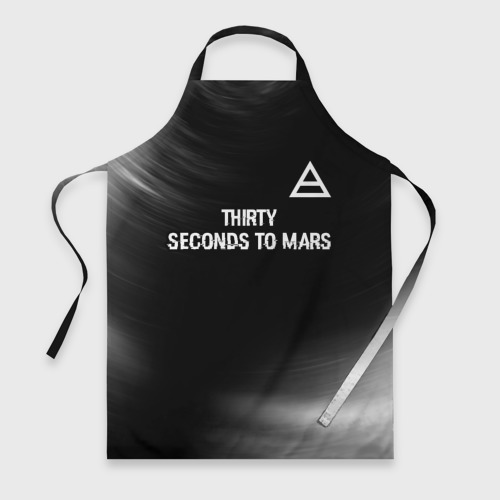 Фартук 3D Thirty Seconds to Mars glitch на темном фоне посередине