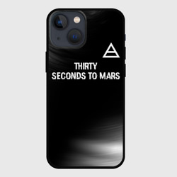 Чехол для iPhone 13 mini Thirty Seconds to Mars glitch на темном фоне посередине