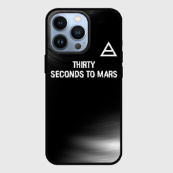 Чехол для iPhone 13 Pro Thirty Seconds to Mars glitch на темном фоне посередине