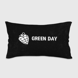 Подушка 3D антистресс Green Day glitch на темном фоне по-горизонтали