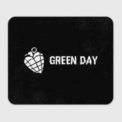 Прямоугольный коврик для мышки Green Day glitch на темном фоне по-горизонтали