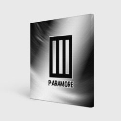 Холст квадратный Paramore glitch на светлом фоне