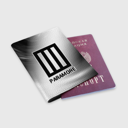 Обложка для паспорта матовая кожа Paramore glitch на светлом фоне - фото 3