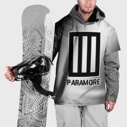 Накидка на куртку 3D Paramore glitch на светлом фоне