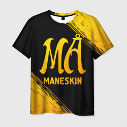 Мужская футболка 3D Maneskin - gold gradient