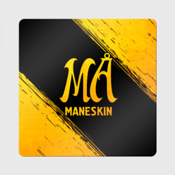 Магнит виниловый Квадрат Maneskin - gold gradient