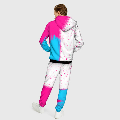 Мужской костюм 3D Ramones neon gradient style по-вертикали, цвет черный - фото 4