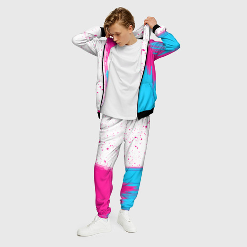 Мужской костюм 3D Ramones neon gradient style по-вертикали, цвет черный - фото 3