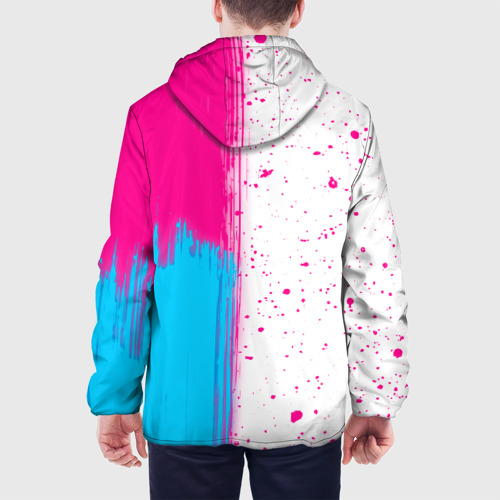 Мужская куртка 3D Ramones neon gradient style по-вертикали, цвет 3D печать - фото 5