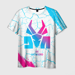 Мужская футболка 3D Die Antwoord neon gradient style