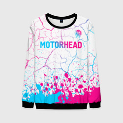 Мужской свитшот 3D Motorhead neon gradient style посередине