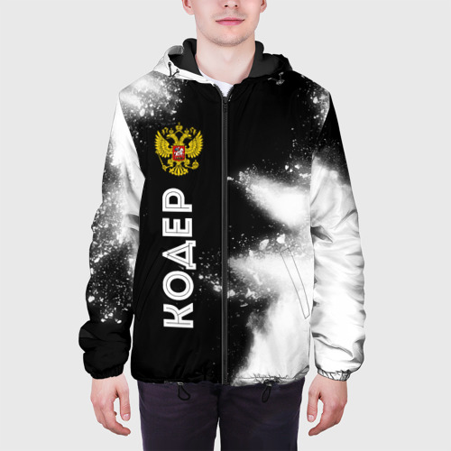 Мужская куртка 3D Кодер из России и герб РФ по-вертикали, цвет 3D печать - фото 4