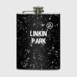 Фляга Linkin Park glitch на темном фоне посередине