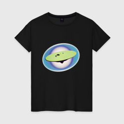 Женская футболка хлопок НЛО в космосе