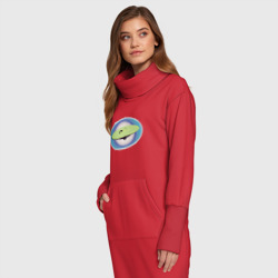 Платье удлиненное хлопок НЛО в космосе - фото 2